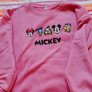 Pink Mickey Mouse long-sleeved top